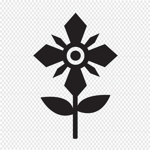 Icono de la flor símbolo de signo vector