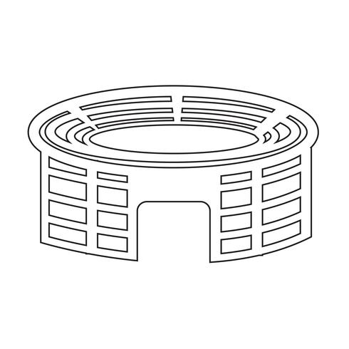 Icono de estadio símbolo signo vector