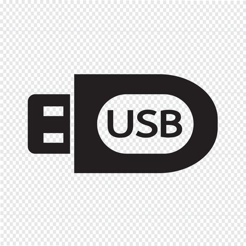 icono usb símbolo de signo vector