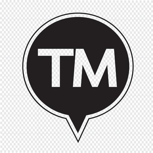 trademark button  symbol sign vector