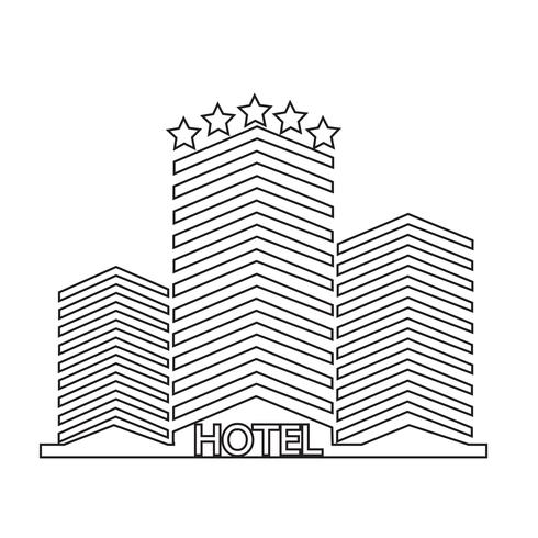 Icono de hotel símbolo signo vector