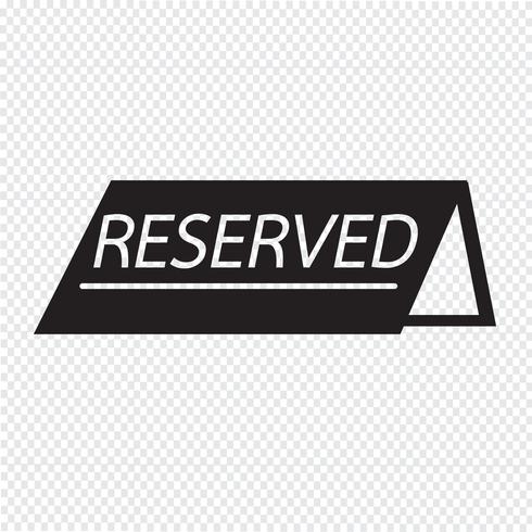 reserved icon  symbol sign vector