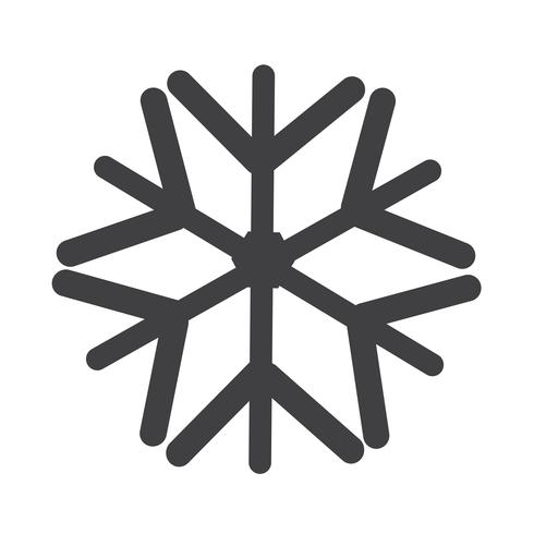 Signo de símbolo de icono de copo de nieve vector