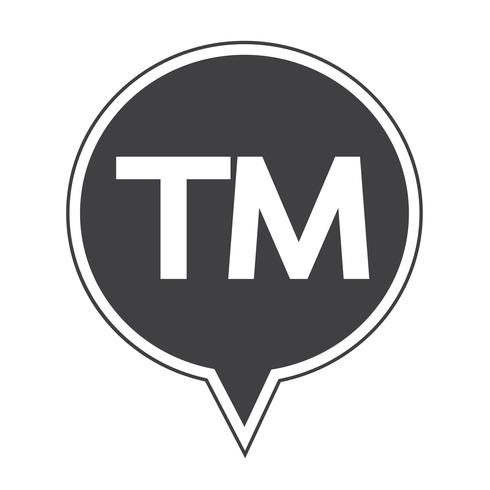 trademark button  symbol sign vector