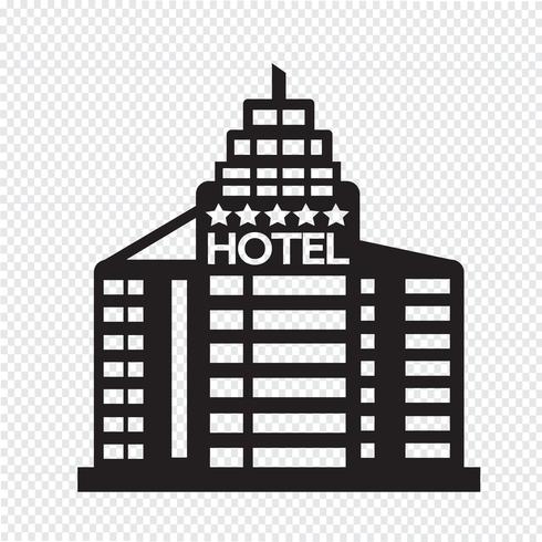 Icono de hotel símbolo signo vector