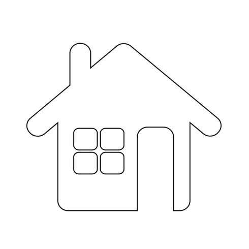 home icon  symbol sign vector