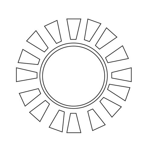 Sun Icon  symbol sign vector