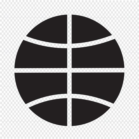 icono de baloncesto símbolo signo vector