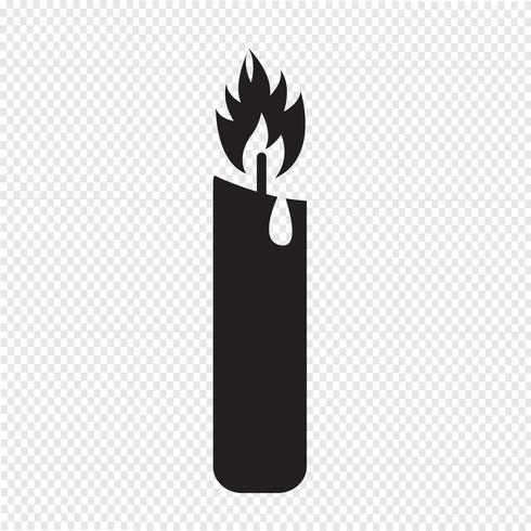 Candle icon  symbol sign vector