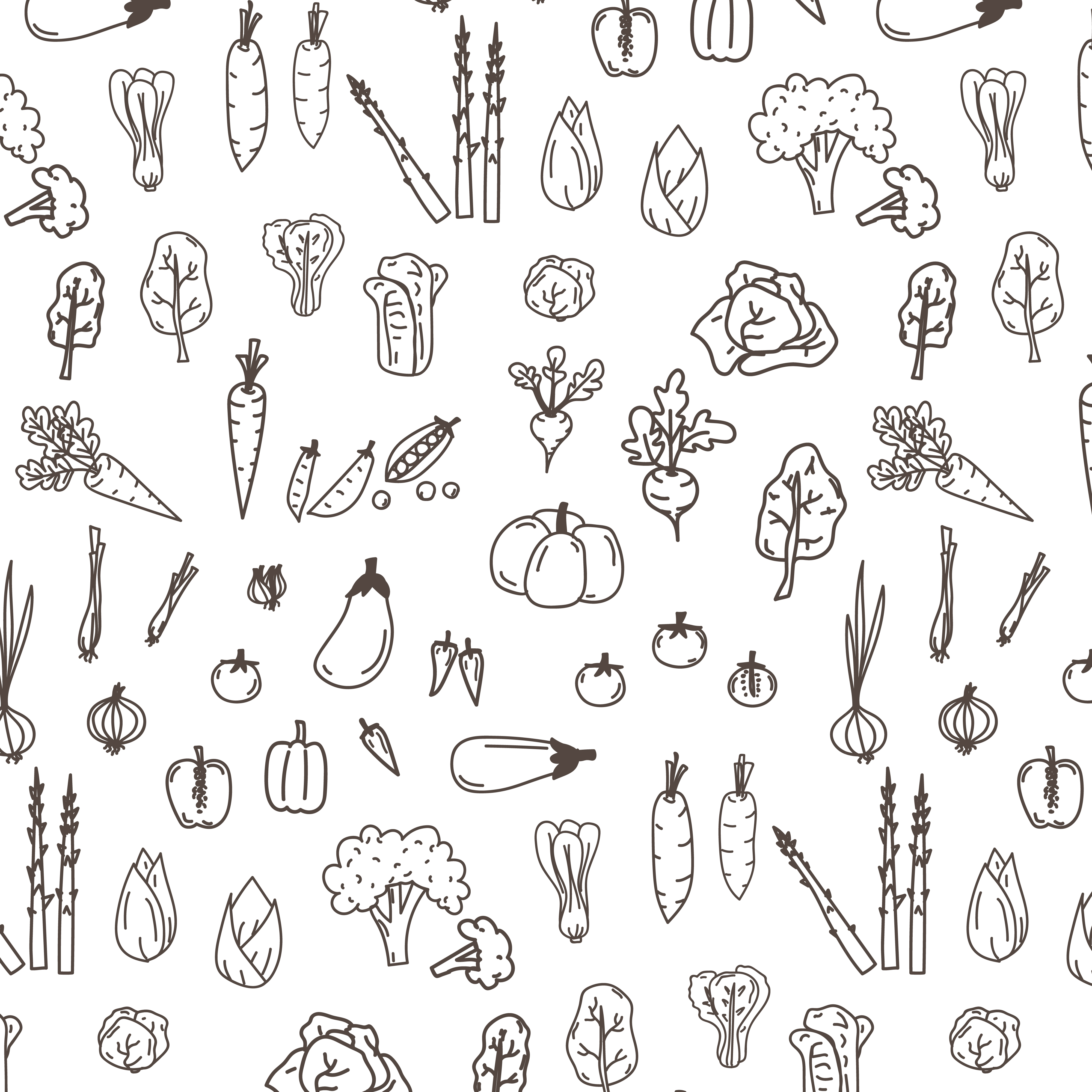 Set Of Hand Drawn Vegetables Doodles. 627973 Vector Art at Vecteezy