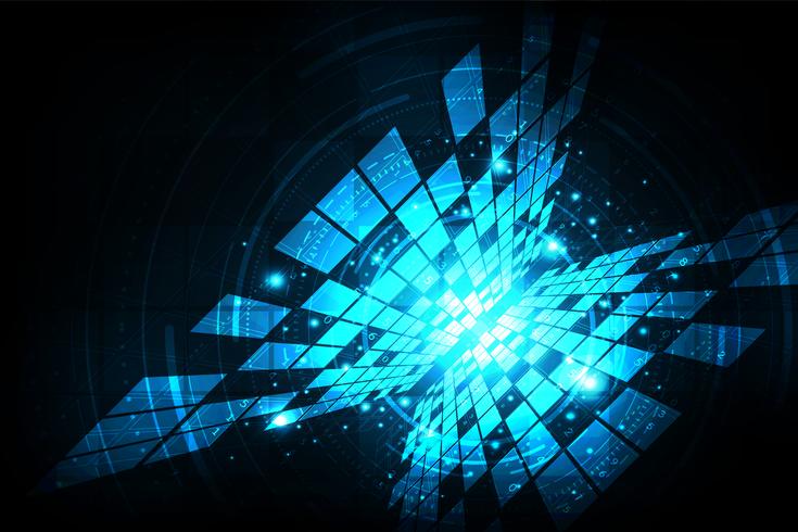 Digital technology background with rich information. vector