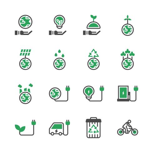 Ecology icon set.Vector illustration vector