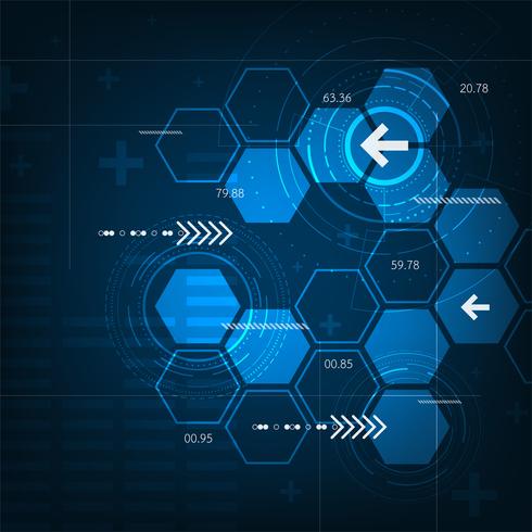 Vector background in the concept of technology. 628104 Vector Art at ...