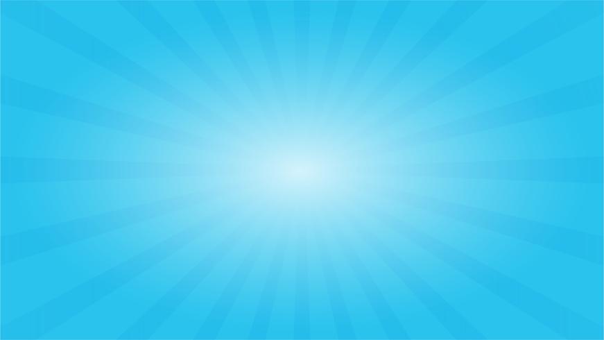 Fondo abstracto del cielo azul con el efecto de Starburst. y elemento de rayos Sunburst. vector