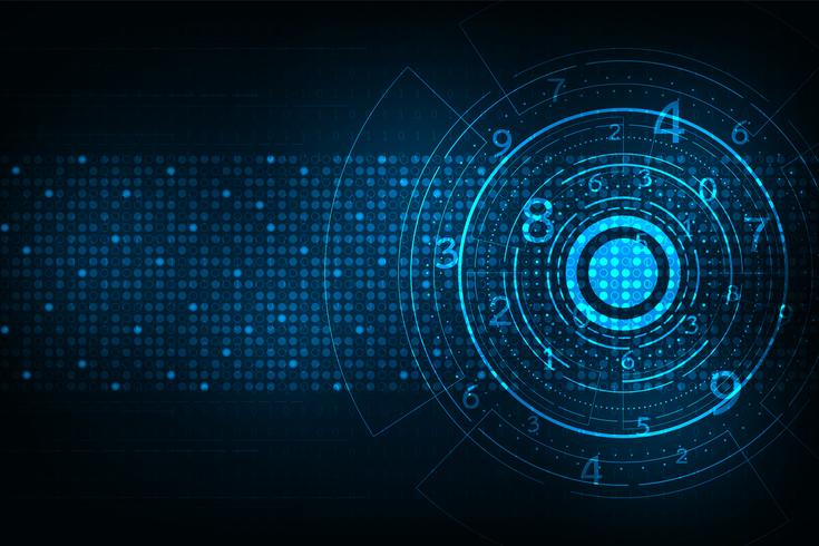Technology in the form of digital. vector