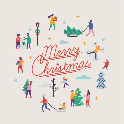 Merry Christmas design element vector