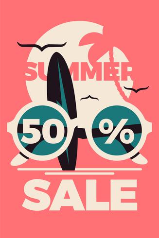 Summer Sale poster template vector