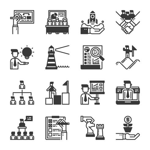 Business management icon set.Vector illustration vector