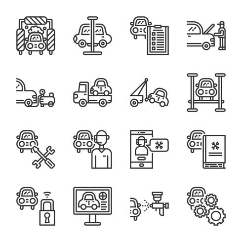 Car service icon set.Vector illustration vector