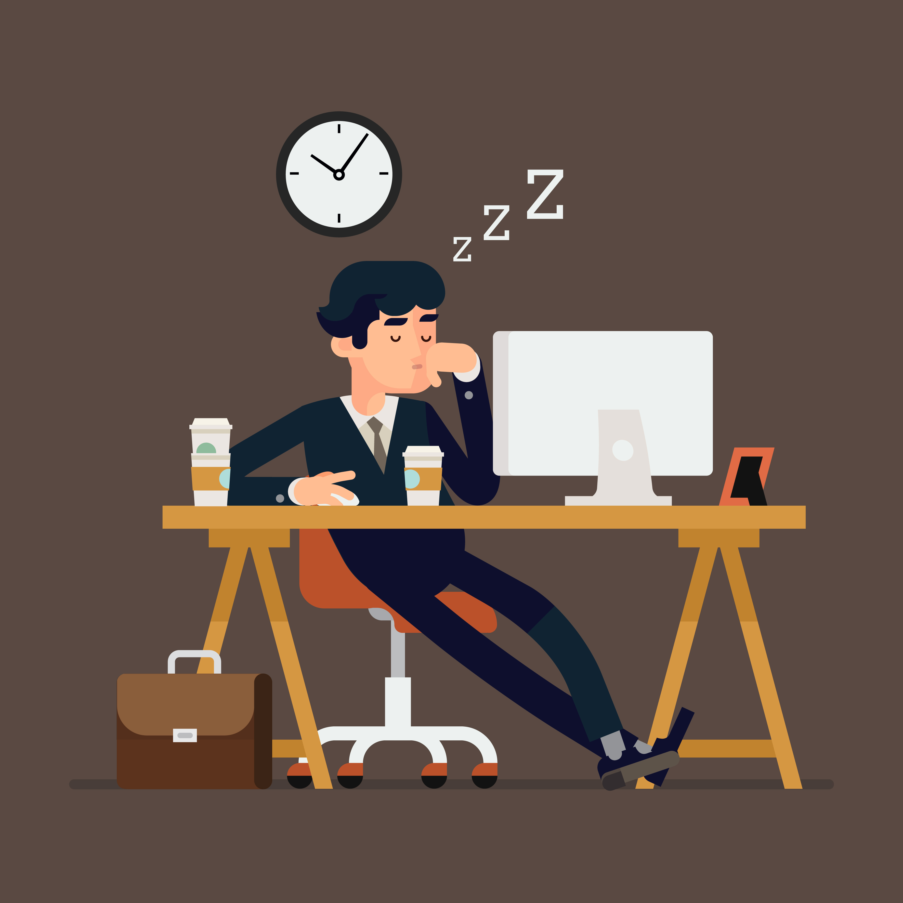Office Worker Sleeping At Work Download Free Vectors Clipart
