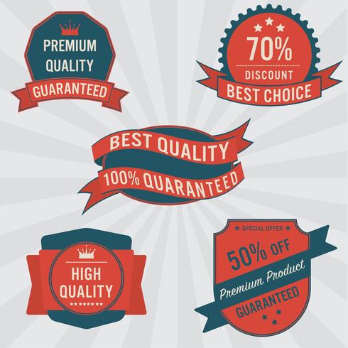 Set of sale labels and banner. Retro design. vector