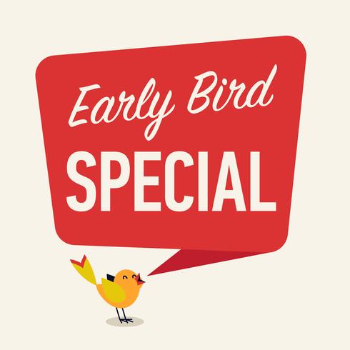 Early Bird Special banner vector