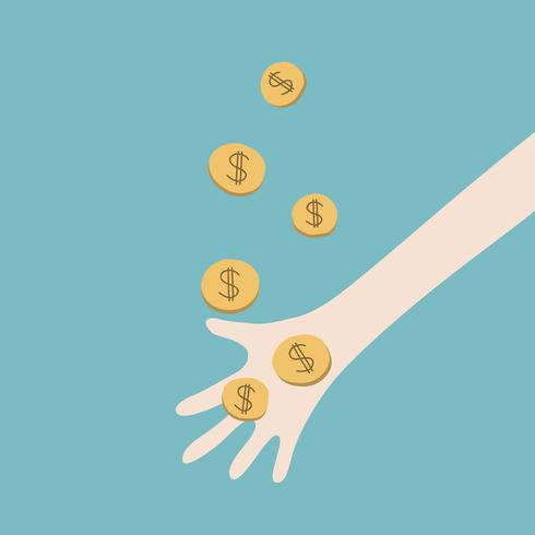 Catching Money Concept vector