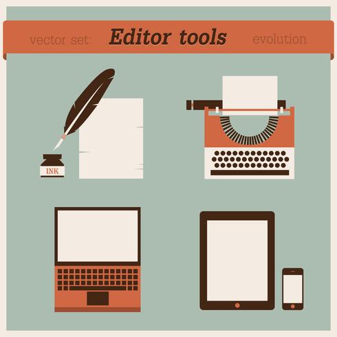 Editor tools. Vector Illustration 