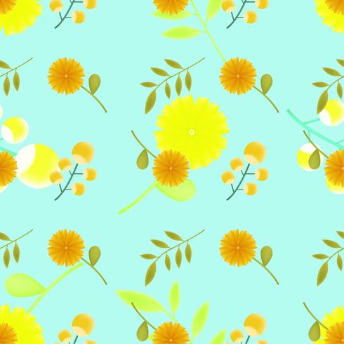 cute flower pattern seamless for summer , autumn ,spring  vector