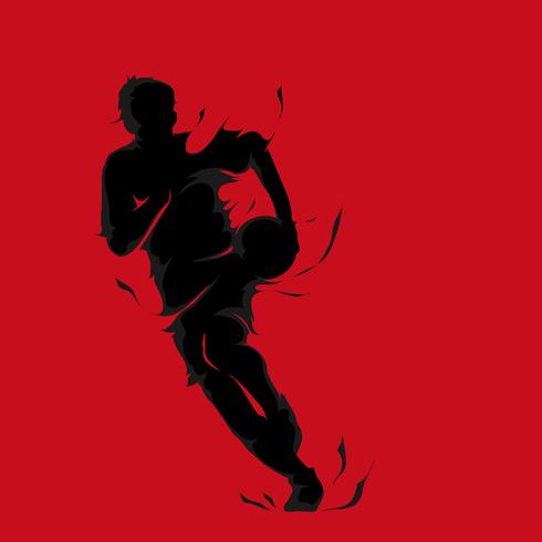 basketball silhouette splash vector