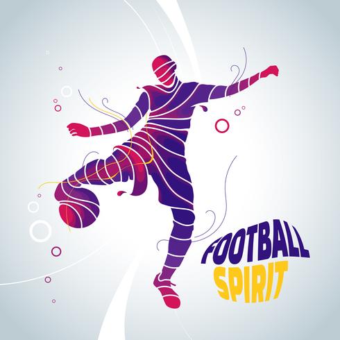 Ilustración de fútbol fútbol splash vector