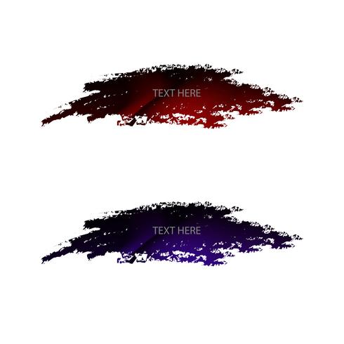 set banner brush grunge vector