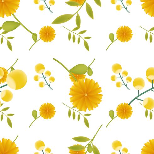 cute flower pattern seamless for summer , autumn ,spring  vector