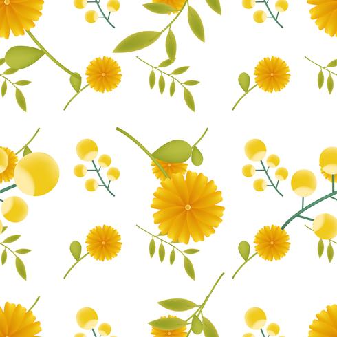 cute flower pattern seamless for summer , autumn ,spring  vector