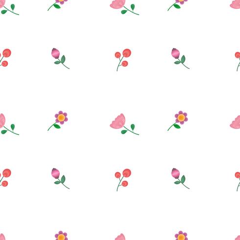 cute flower pattern seamless for summer , autumn ,spring  vector