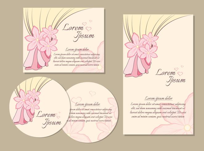 Diseños de tarjetas de felicitación vector