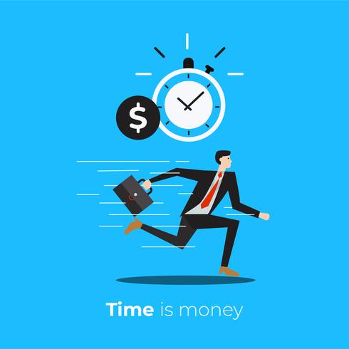 Time is Money with icon stopwatch and dollar vector