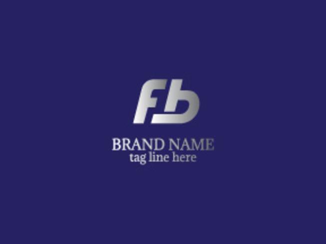 FB letter logo design vector