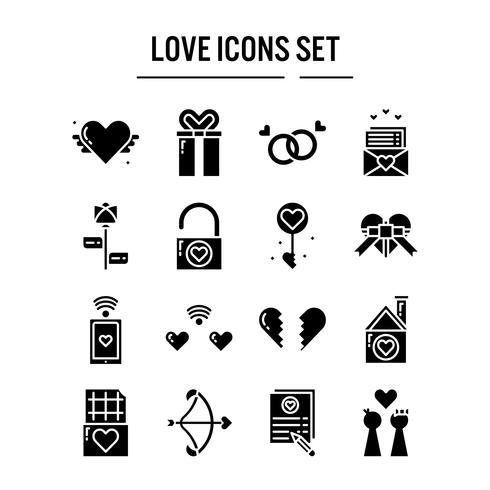 Love icon in glyph design vector
