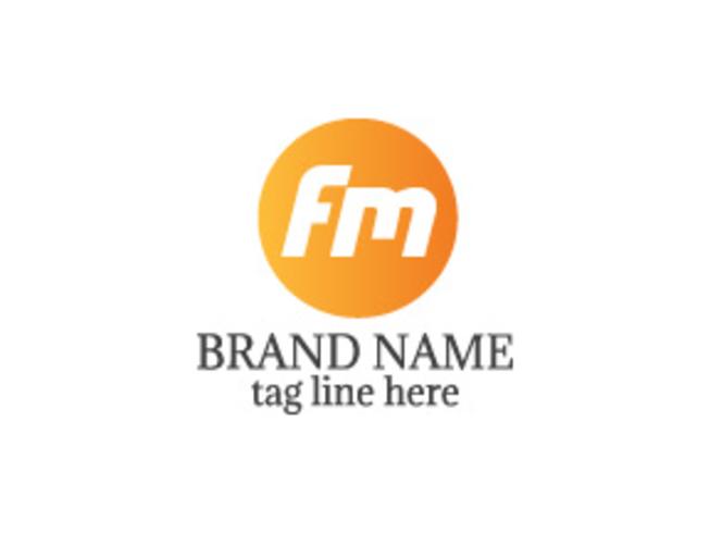 FM logo letter logo vector