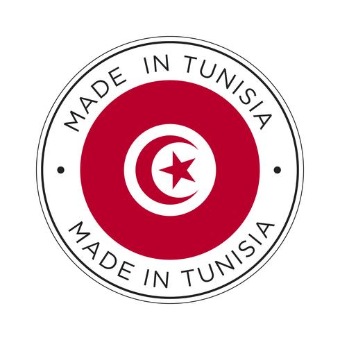 Made in Tunisia flag icon. vector