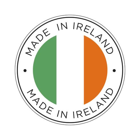 Made in Ireland flag icon. vector