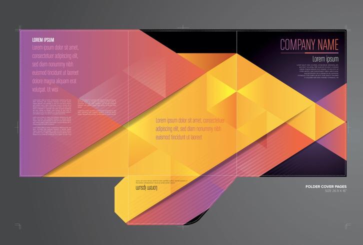 Trifold Folder Template in Vector