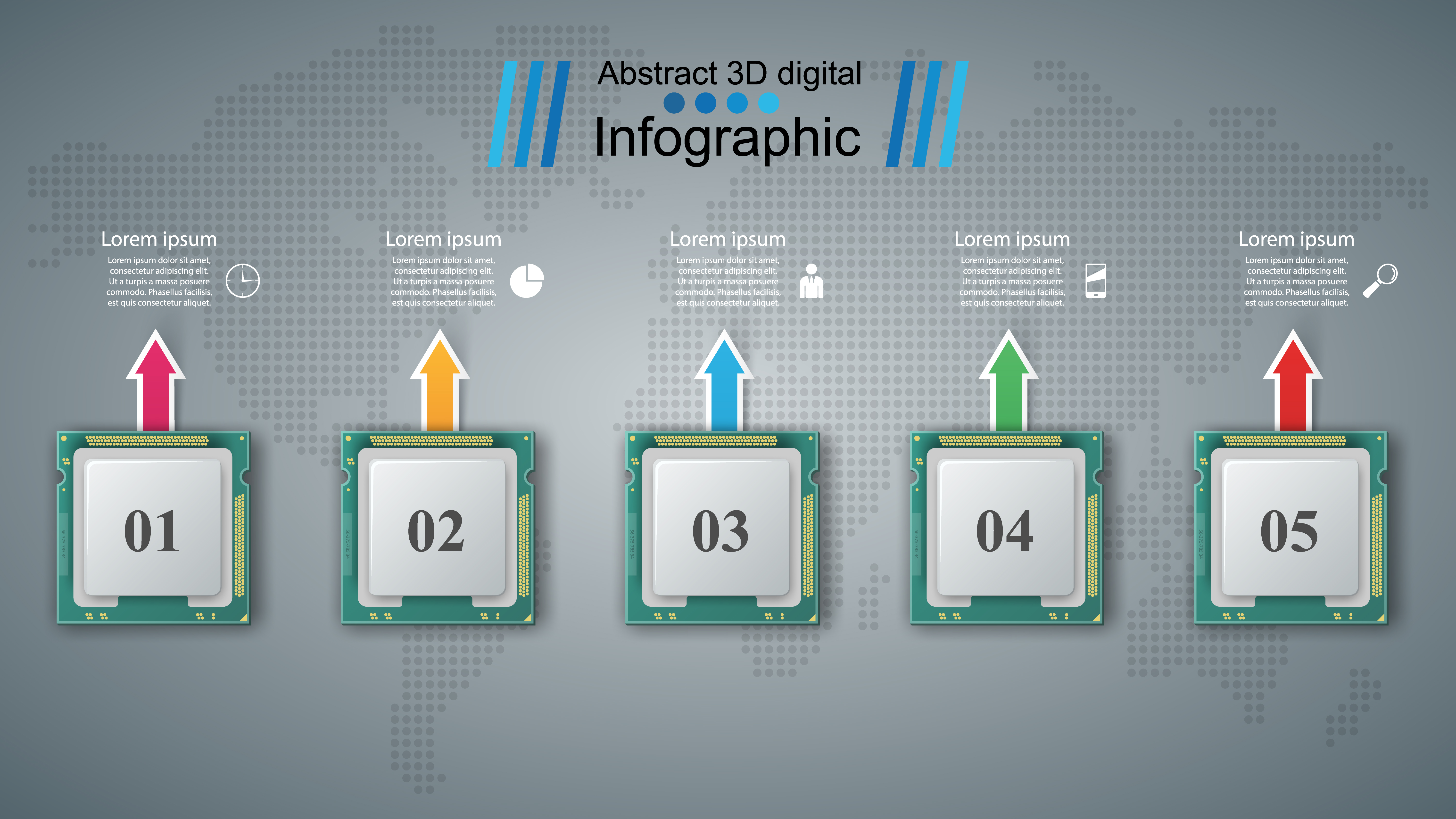 Computer chip. Business infographic. 628794 Vector Art at Vecteezy