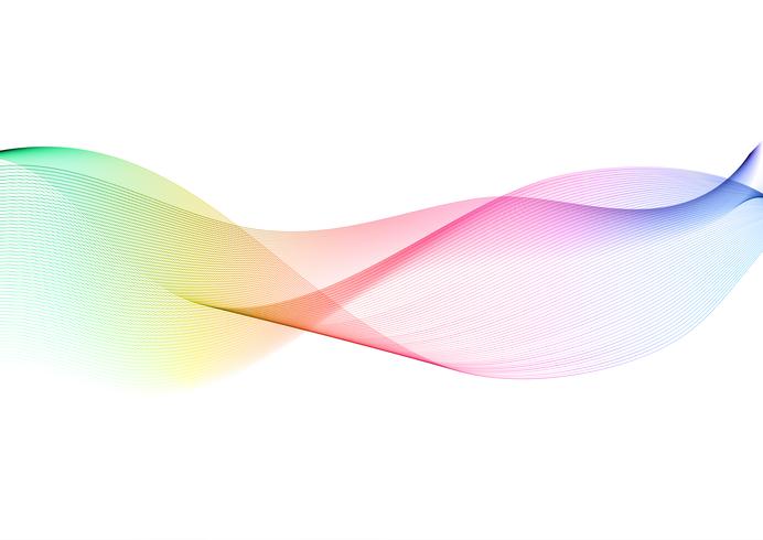 Abstract design background with rainbow waves vector