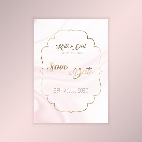 Elegant save the date invitation vector