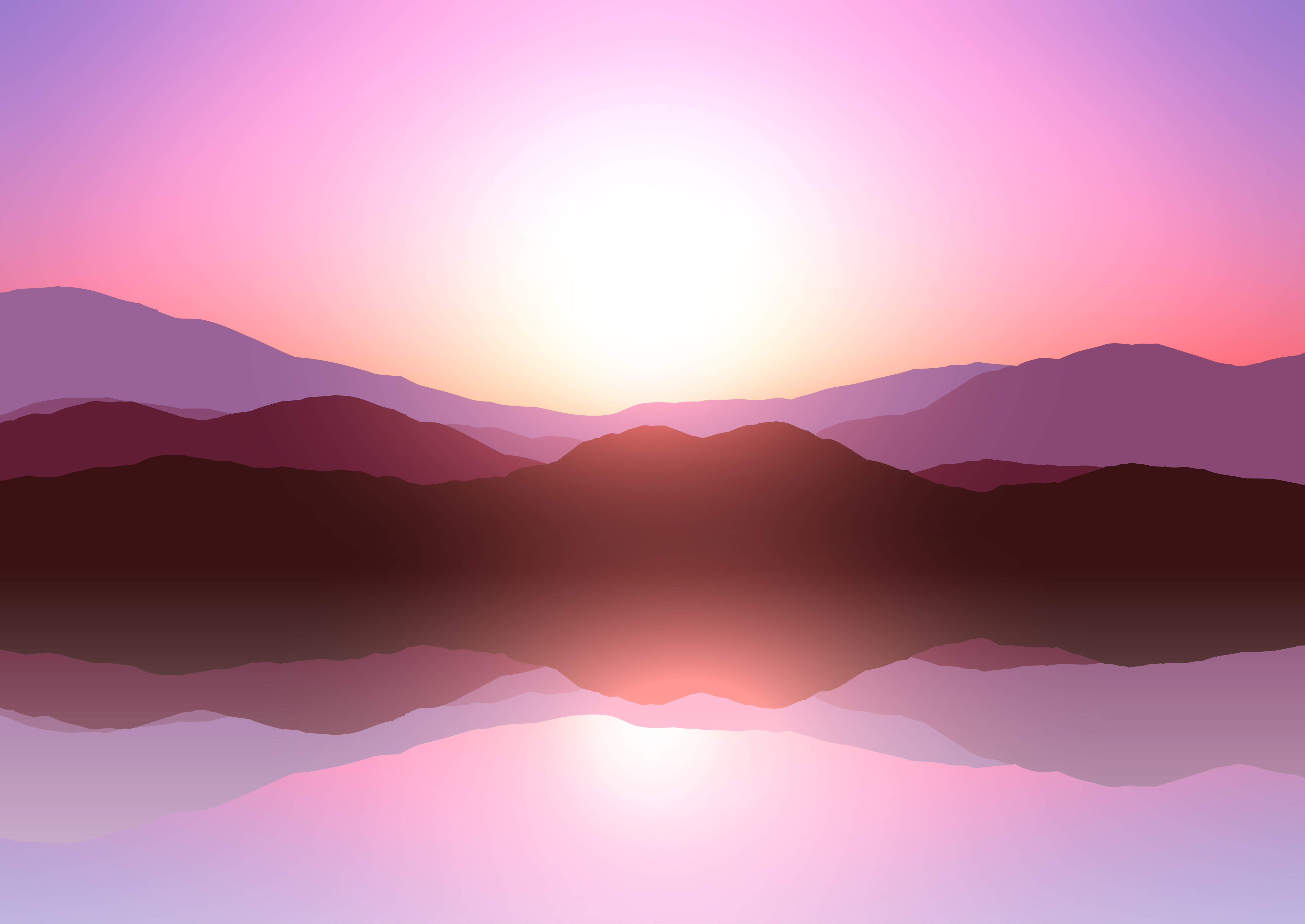 Mountain Sunset SVG