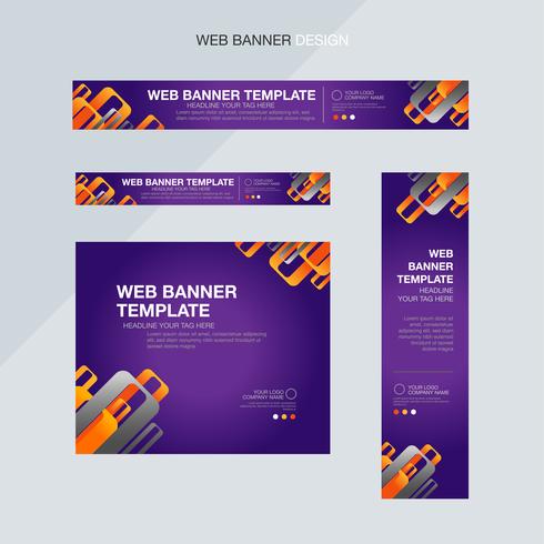 abstract purple banner template vector