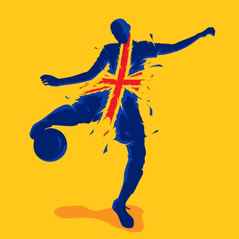 fútbol fútbol splash nación bandera inglaterra vector