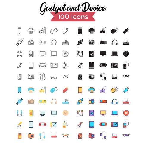 conjunto de iconos de dispositivos vector